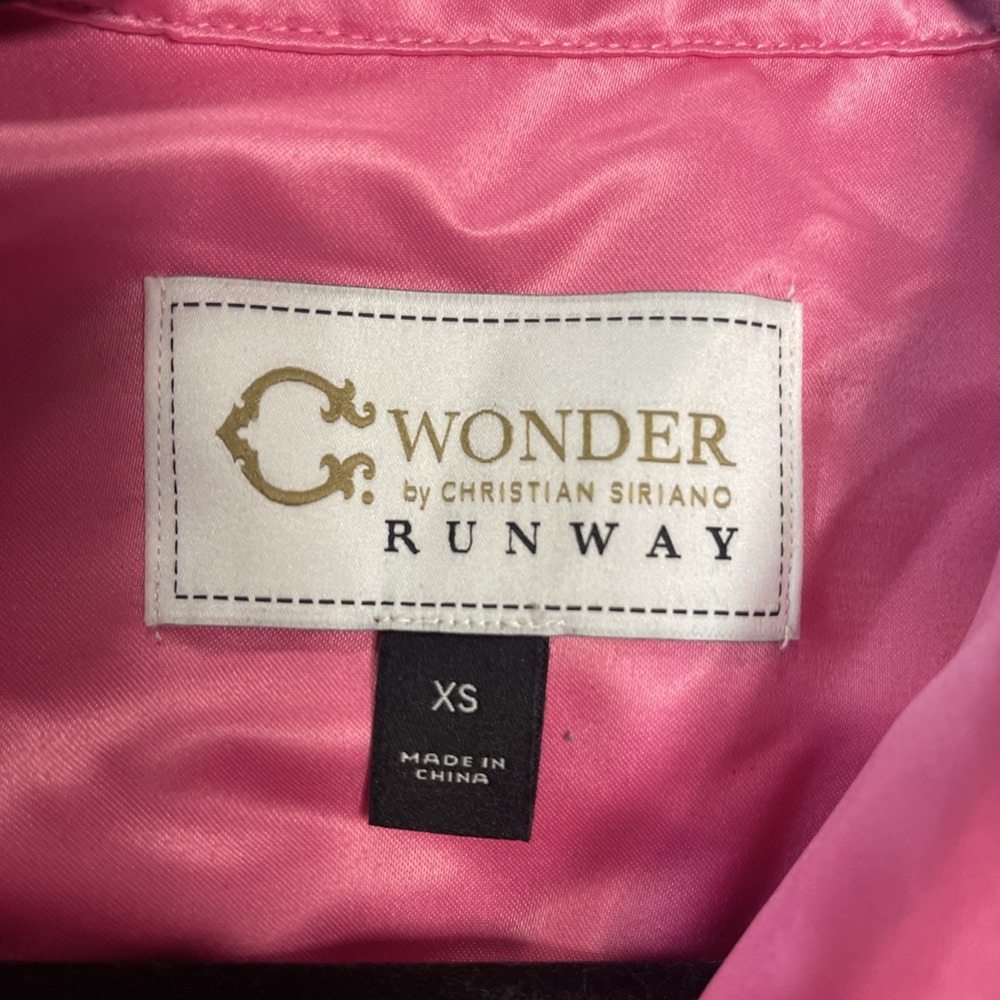C Wonder Christian Siriano Jacket Womens Xs Floral Back LongCoat - Picture 8 of 8